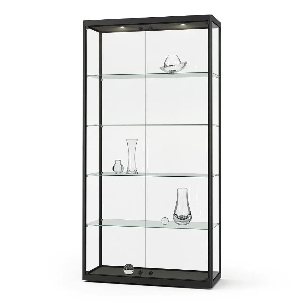 Glasvitrinen schwarz
